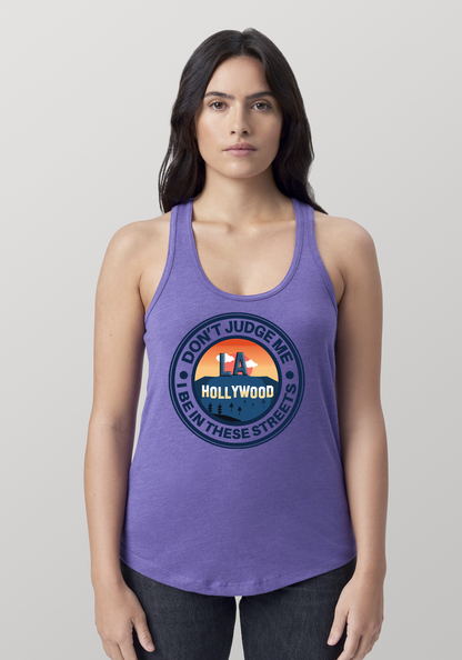 Purple Heather Women's Racerback Tank - Hollywood