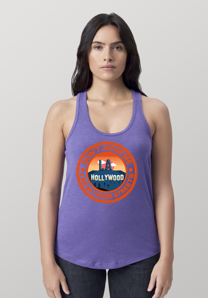 Purple Heather Women's Racerback Tank - Hollywood