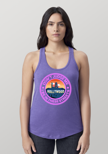 Purple Heather Women's Racerback Tank - Hollywood