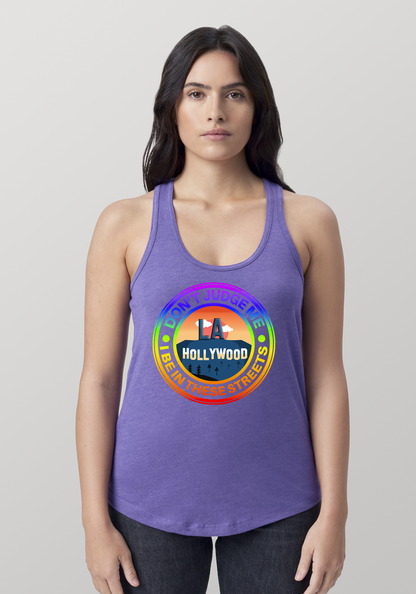 Purple Heather Women's Racerback Tank - Hollywood