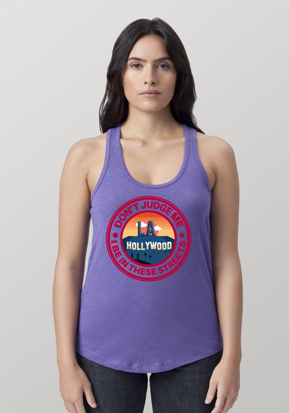 Purple Heather Women's Racerback Tank - Hollywood