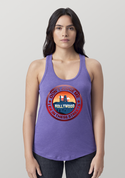 Purple Heather Women's Racerback Tank - Hollywood