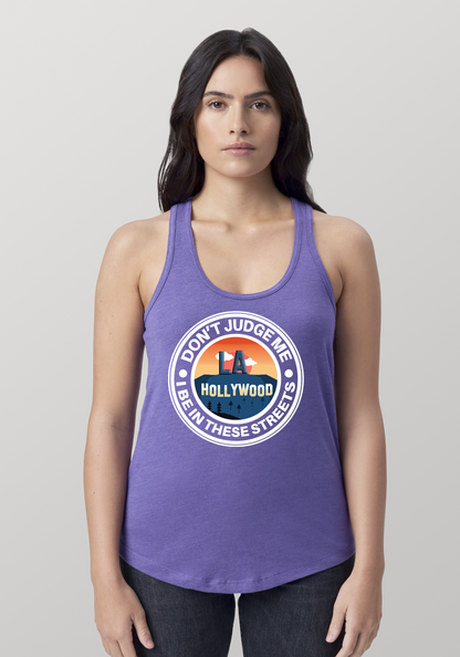 Purple Heather Women's Racerback Tank - Hollywood