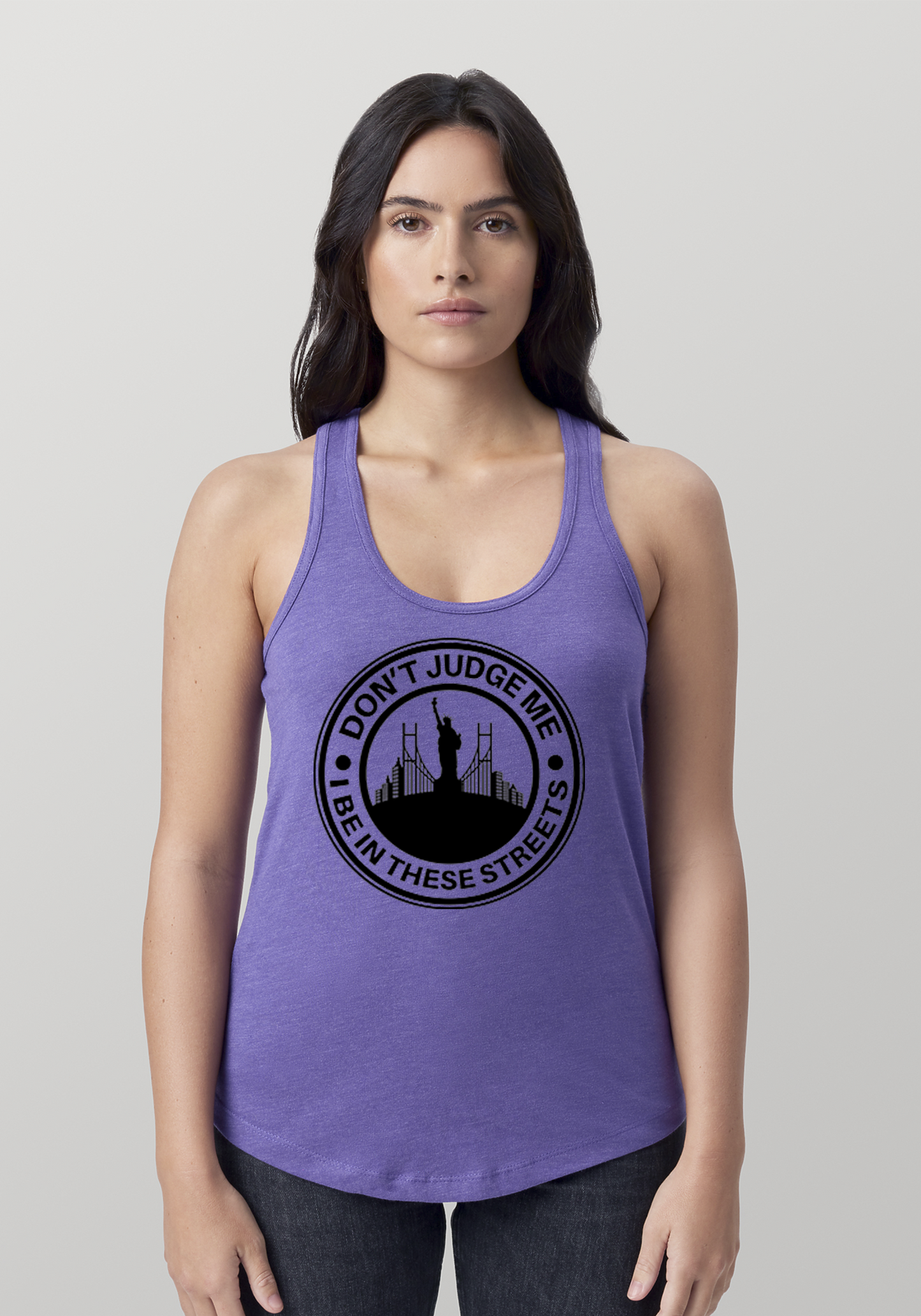 Purple Heather Women's Racerback Tank - The City