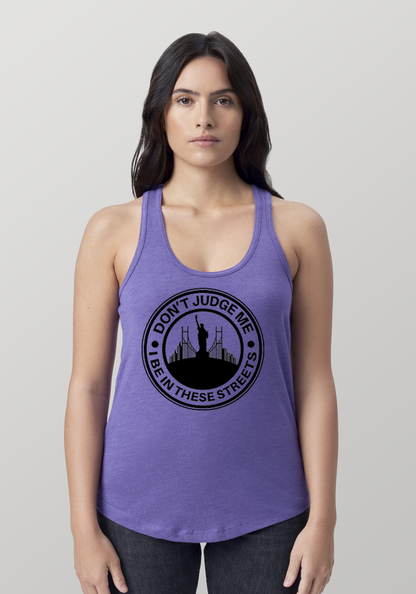Purple Heather Women's Racerback Tank - The City