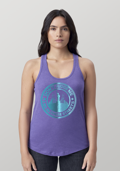 Purple Heather Women's Racerback Tank - The City