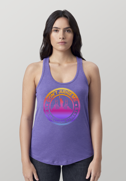 Purple Heather Women's Racerback Tank - The City