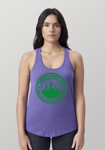 Purple Heather Women's Racerback Tank - The City