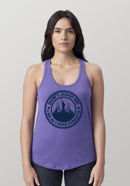 Purple Heather Women's Racerback Tank - The City