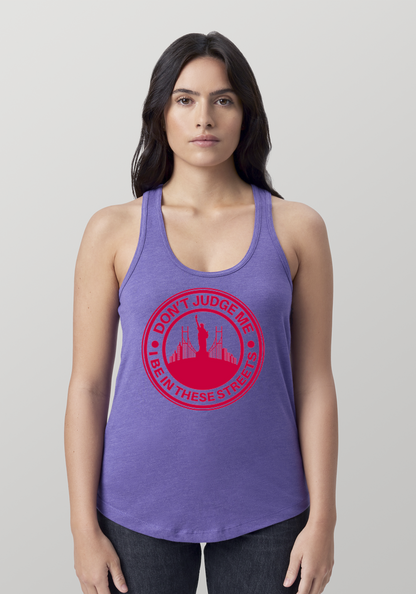 Purple Heather Women's Racerback Tank - The City