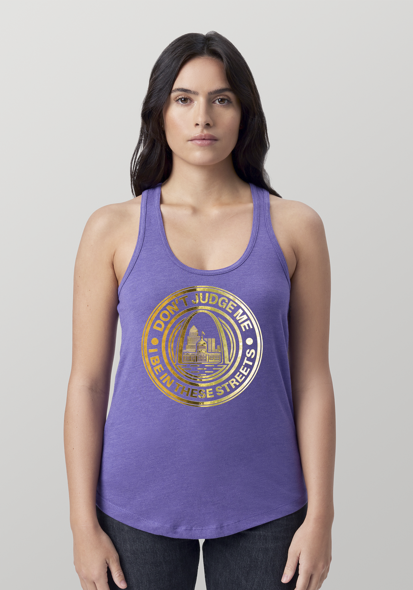Purple Heather Women's Racerback Tank - The Lou