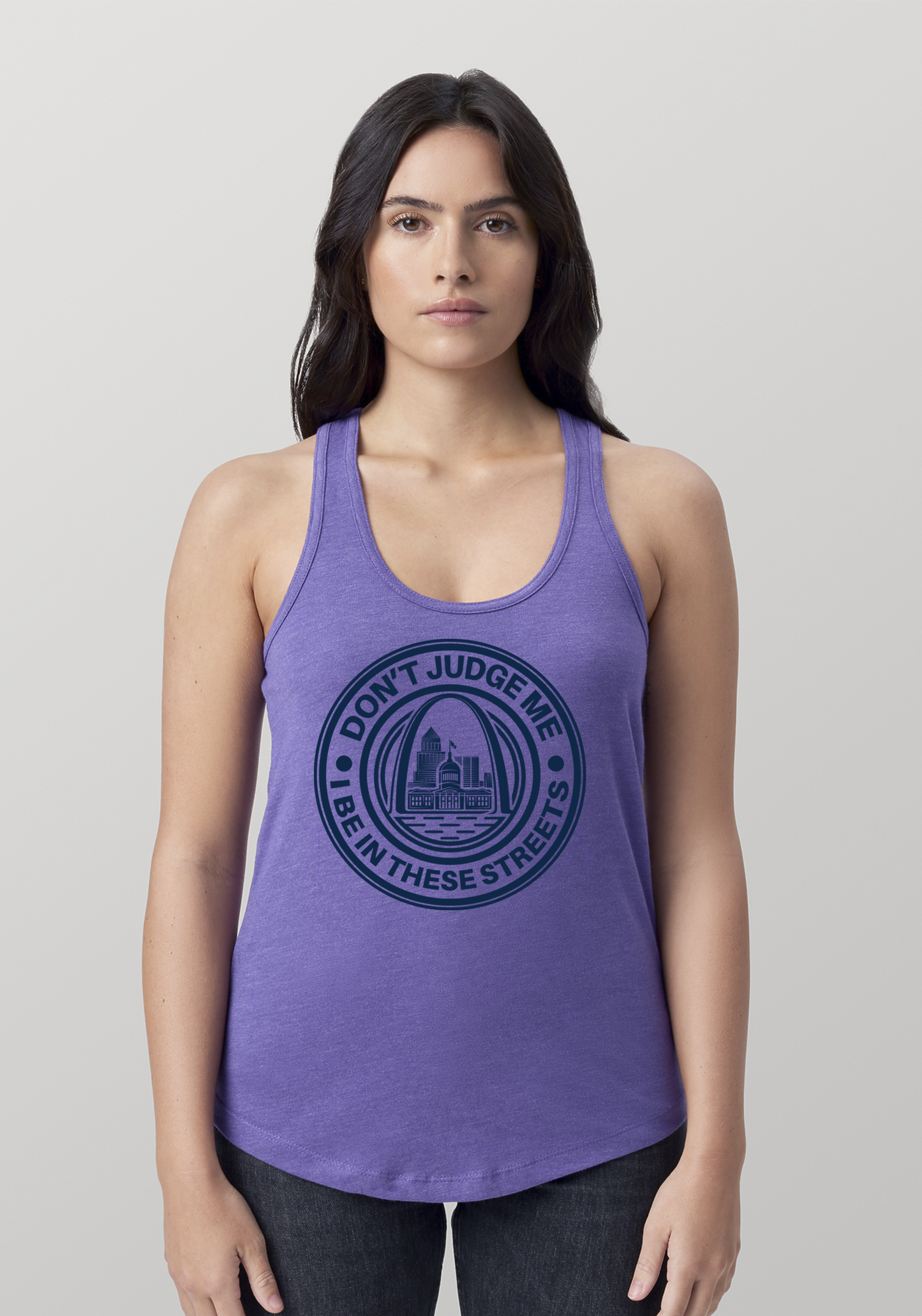 Purple Heather Women's Racerback Tank - The Lou