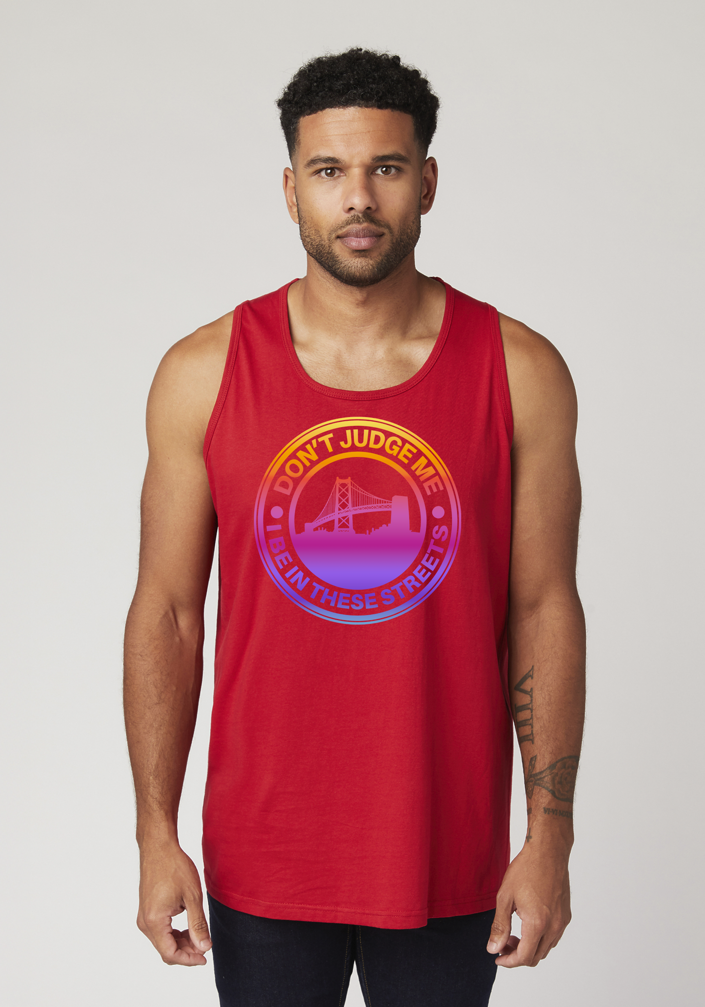 Red Men's Tank Top - The Town