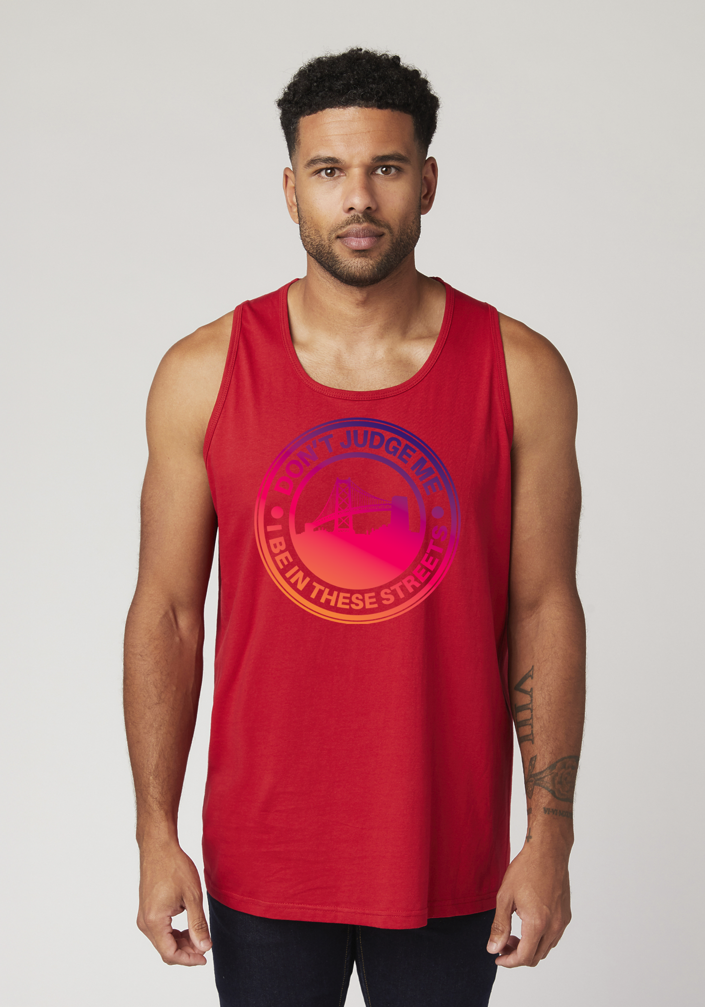 Red Men's Tank Top - The Town