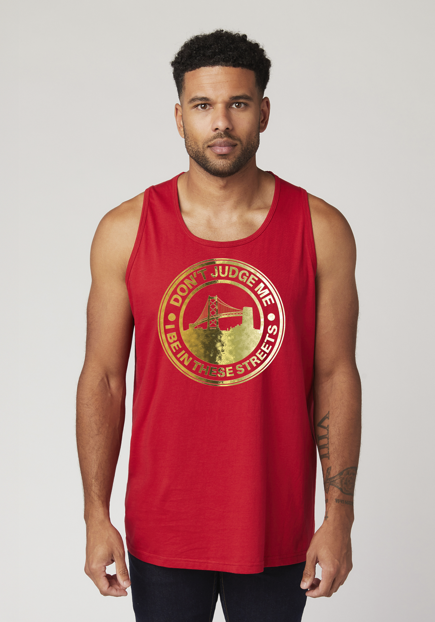Red Men's Tank Top - The Town