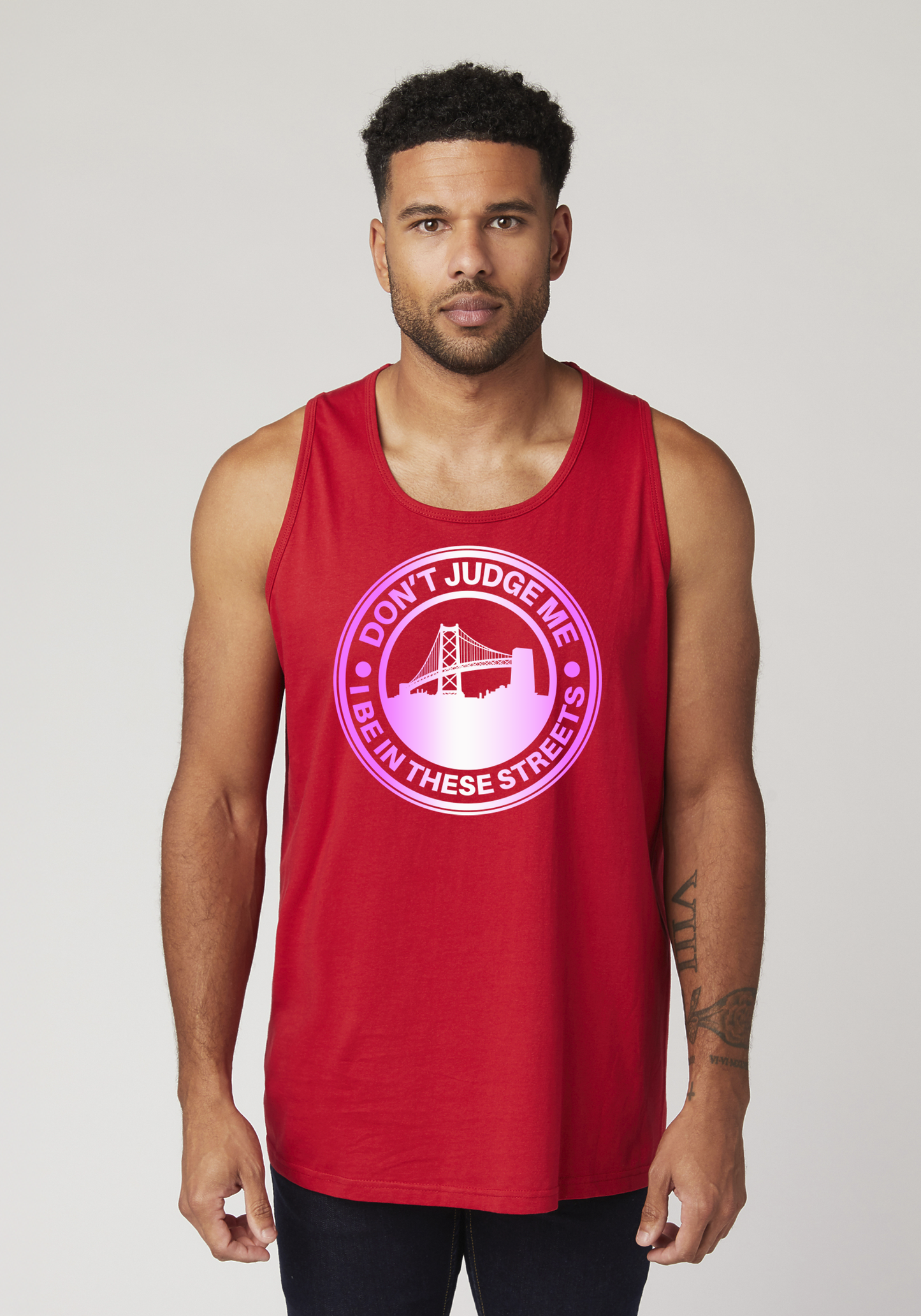Red Men's Tank Top - The Town