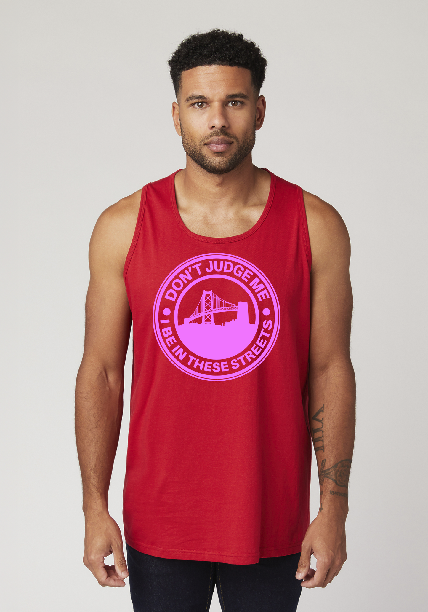 Red Men's Tank Top - The Town