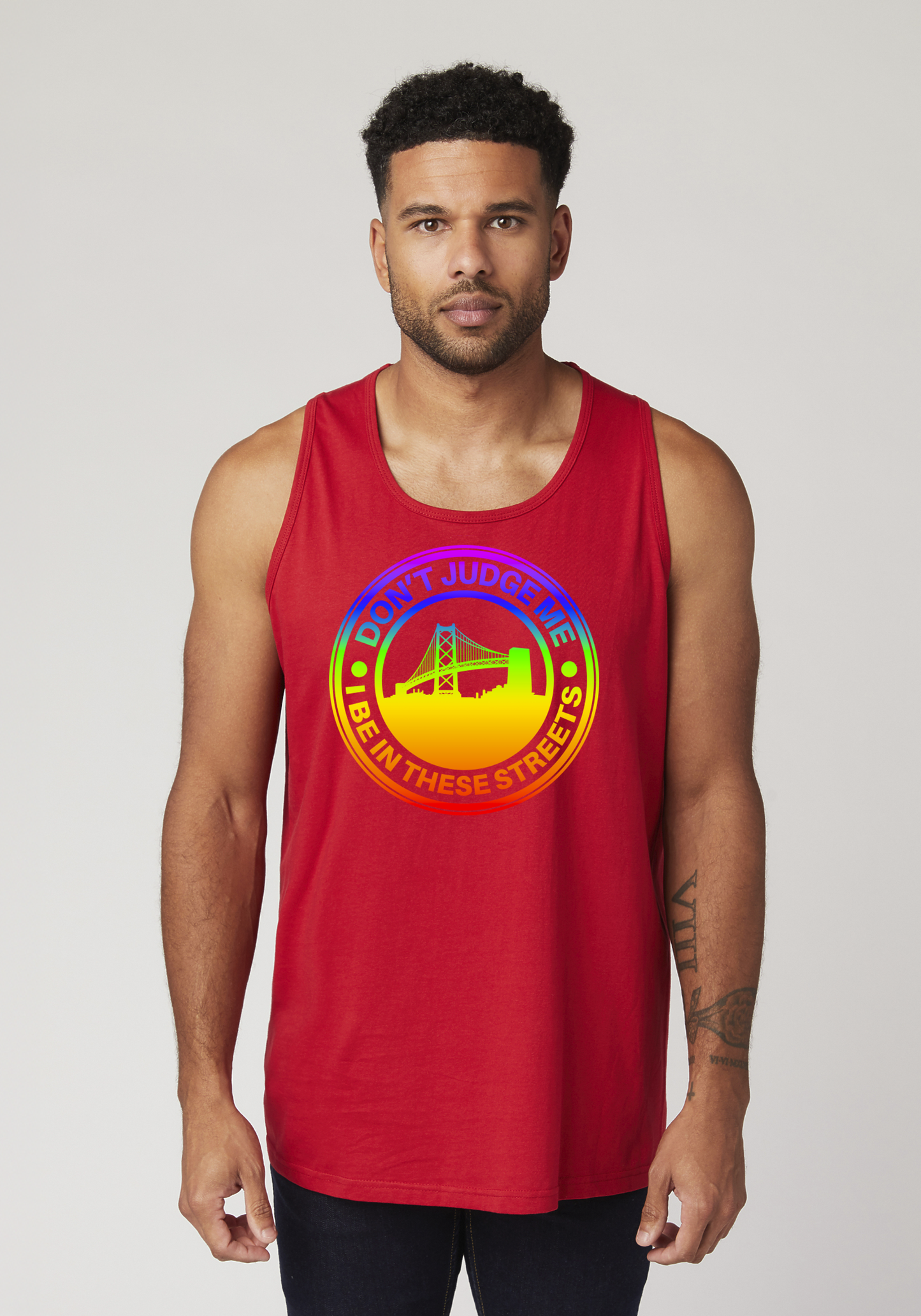 Red Men's Tank Top - The Town