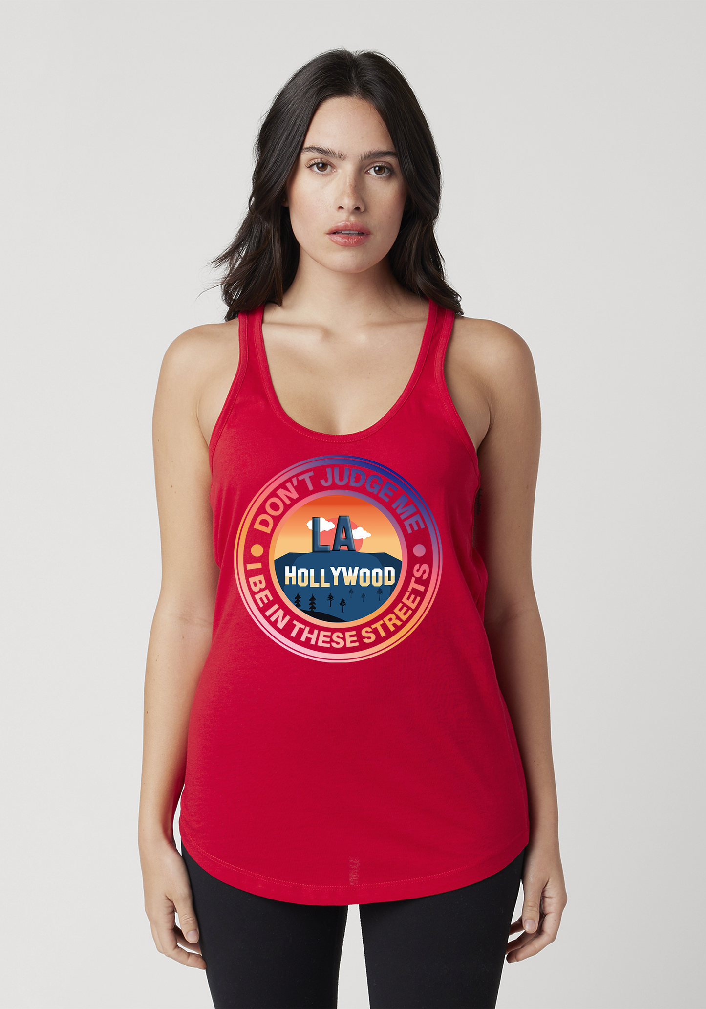 Red Women's Racerback Tank - Hollywood