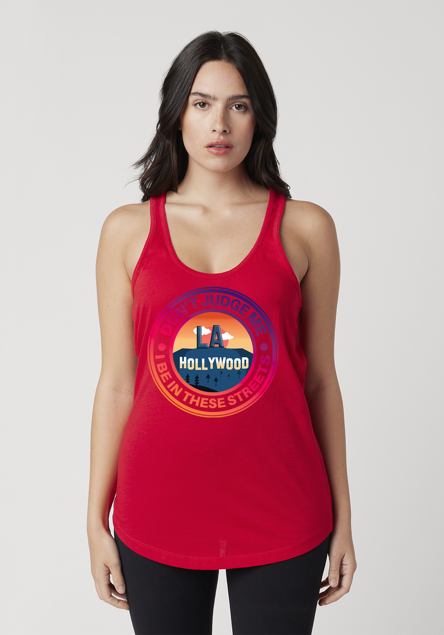 Red Women's Racerback Tank - Hollywood