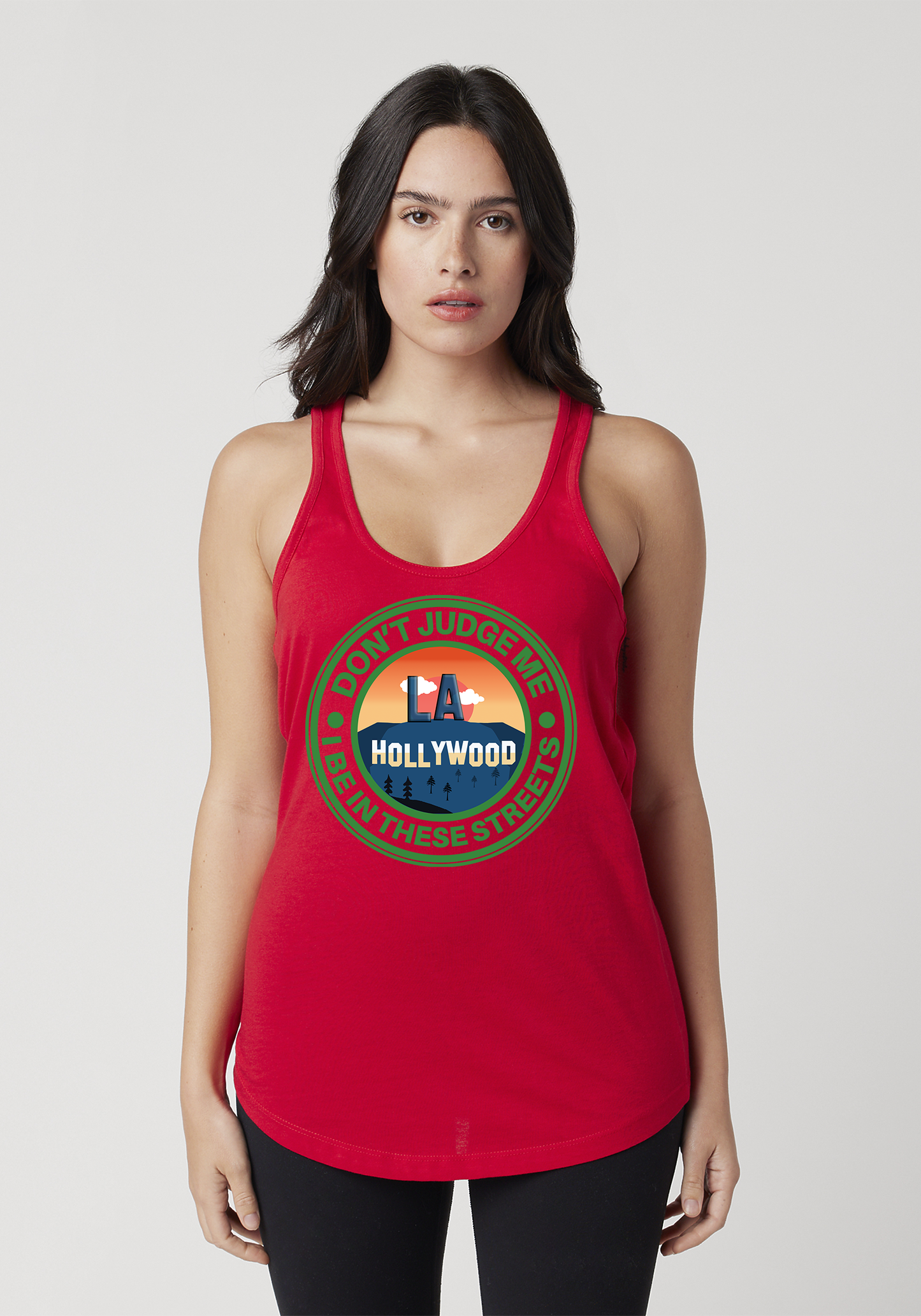 Red Women's Racerback Tank - Hollywood