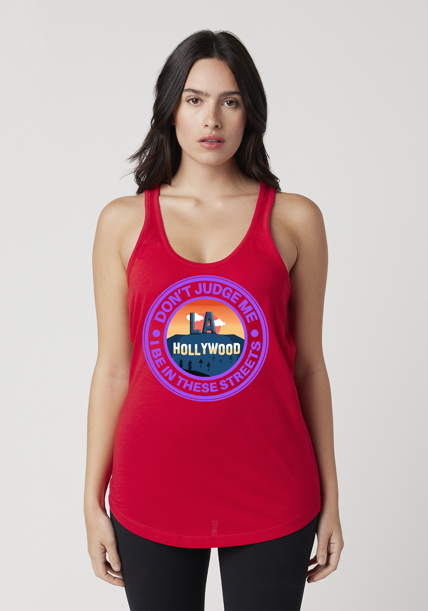 Red Women's Racerback Tank - Hollywood