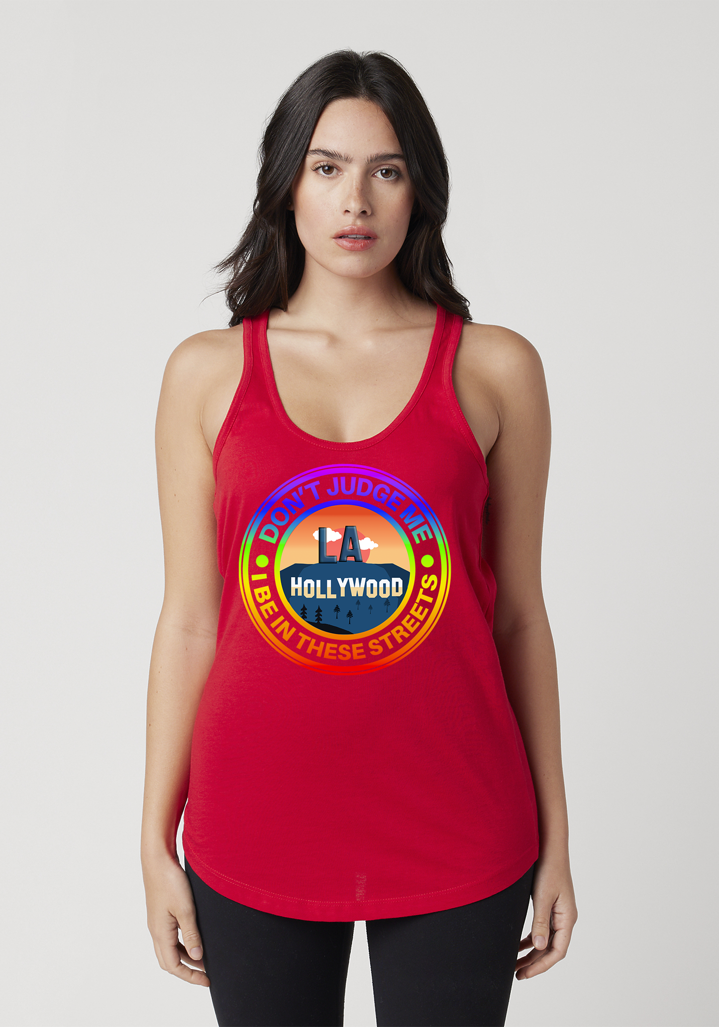 Red Women's Racerback Tank - Hollywood
