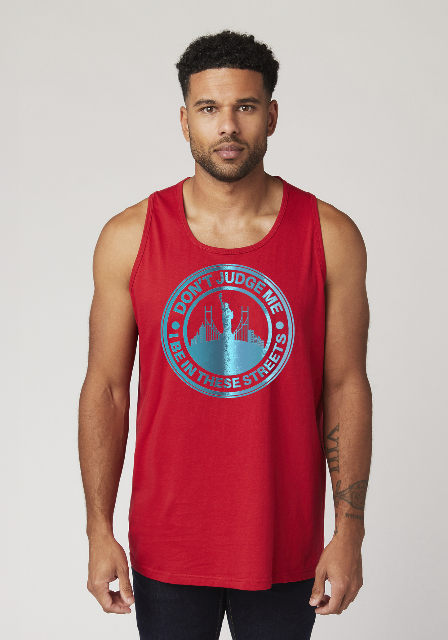Red Men's Tank Top - The City