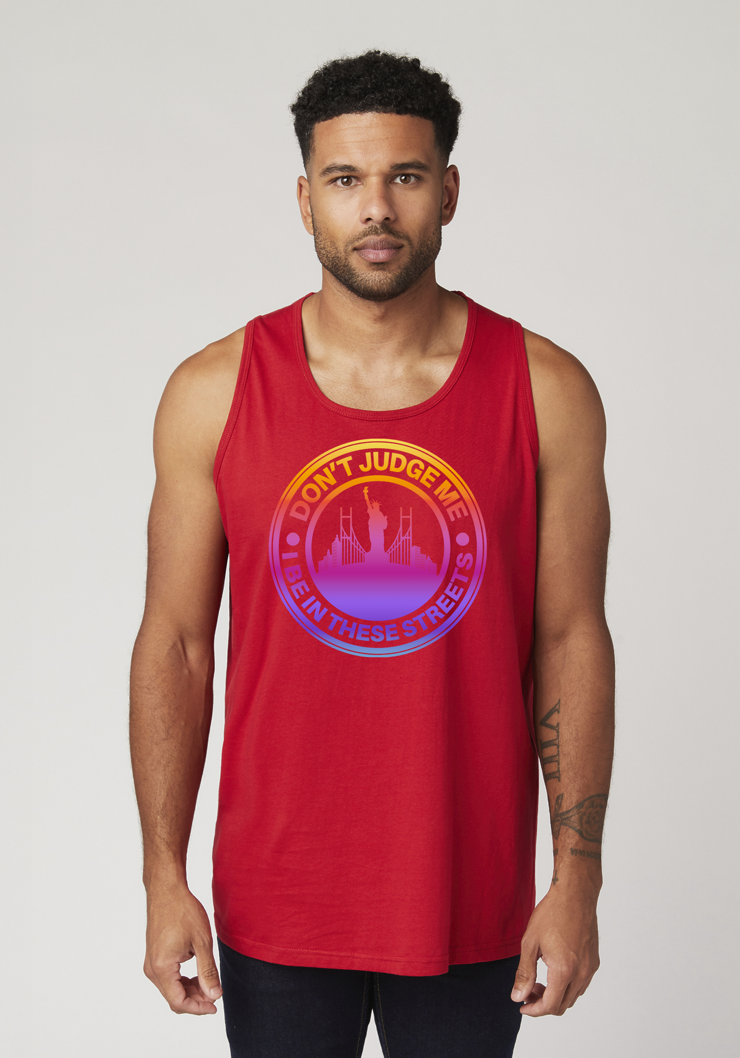 Red Men's Tank Top - The City