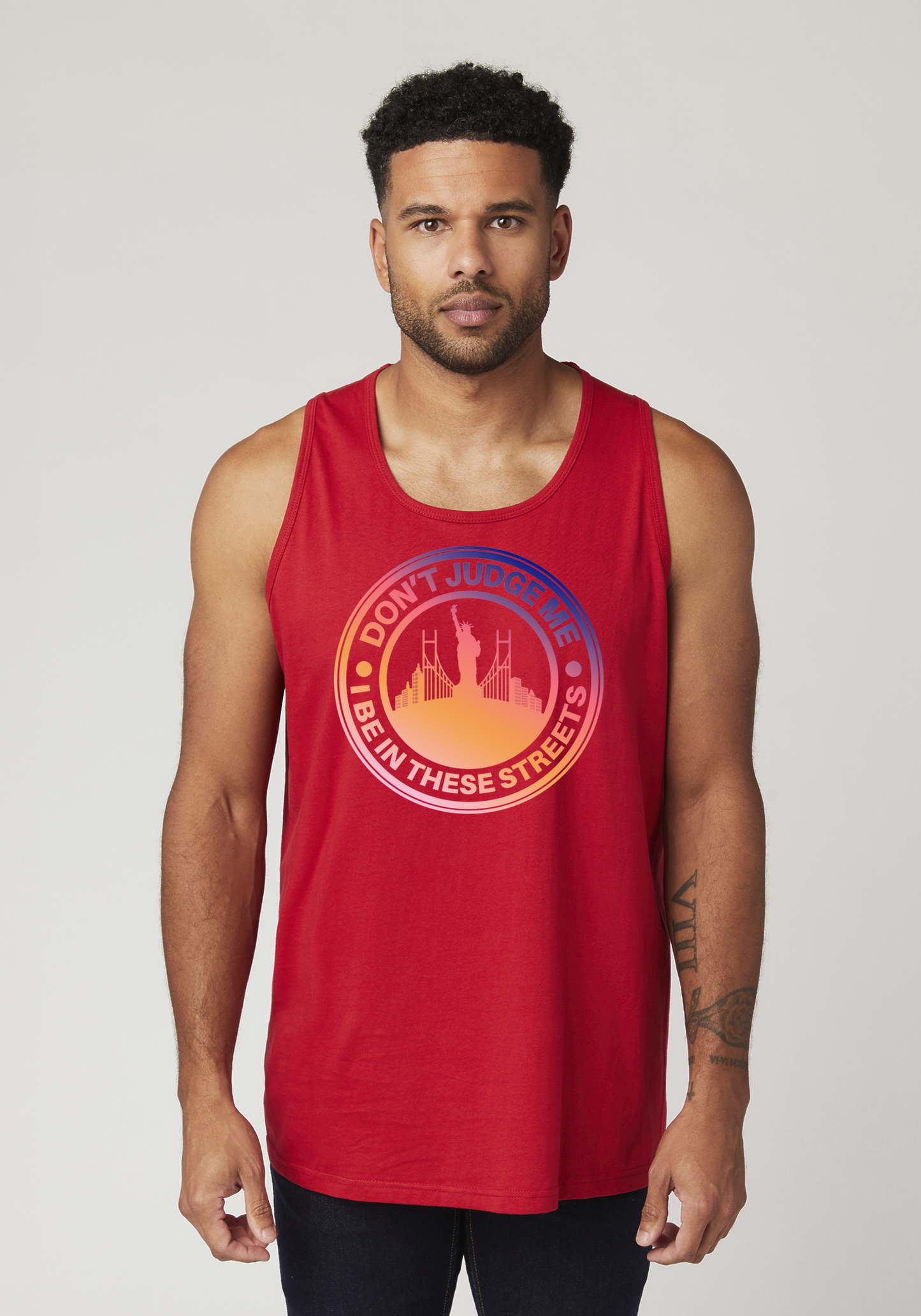 Red Men's Tank Top - The City