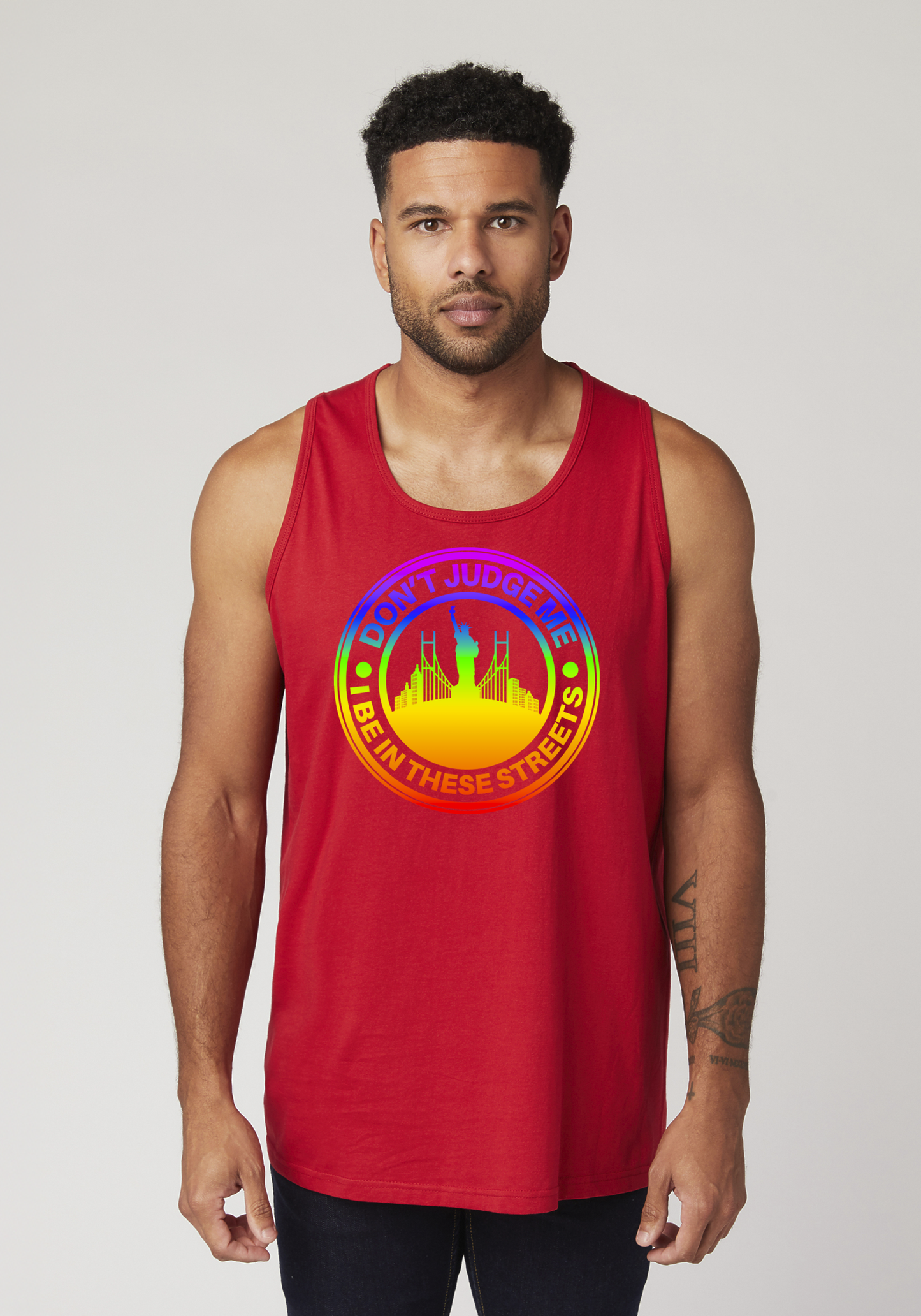 Red Men's Tank Top - The City