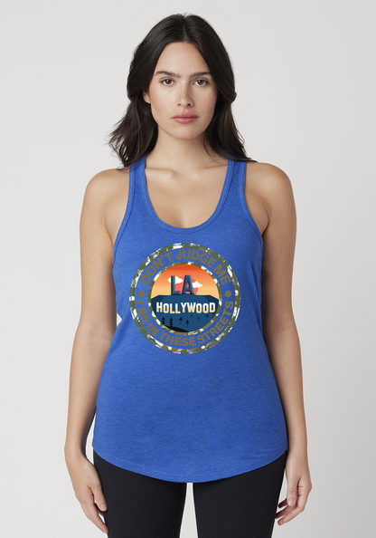 Royal Heather Women's Racerback Tank - Hollywood
