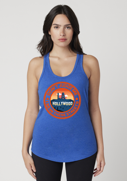Royal Heather Women's Racerback Tank - Hollywood