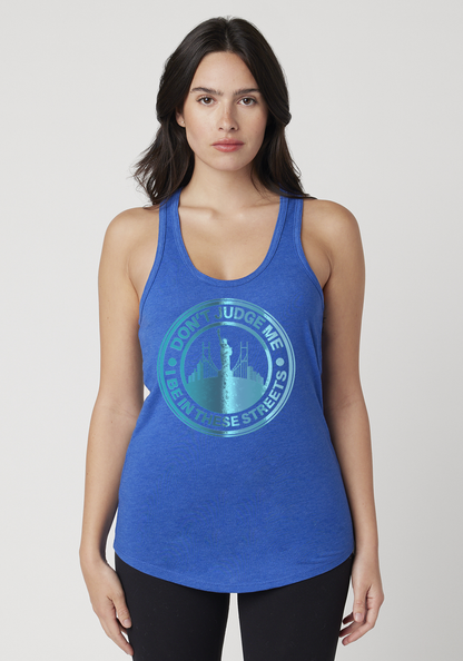 Royal Heather Women's Racerback Tank - The City