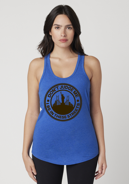 Royal Heather Women's Racerback Tank - The City