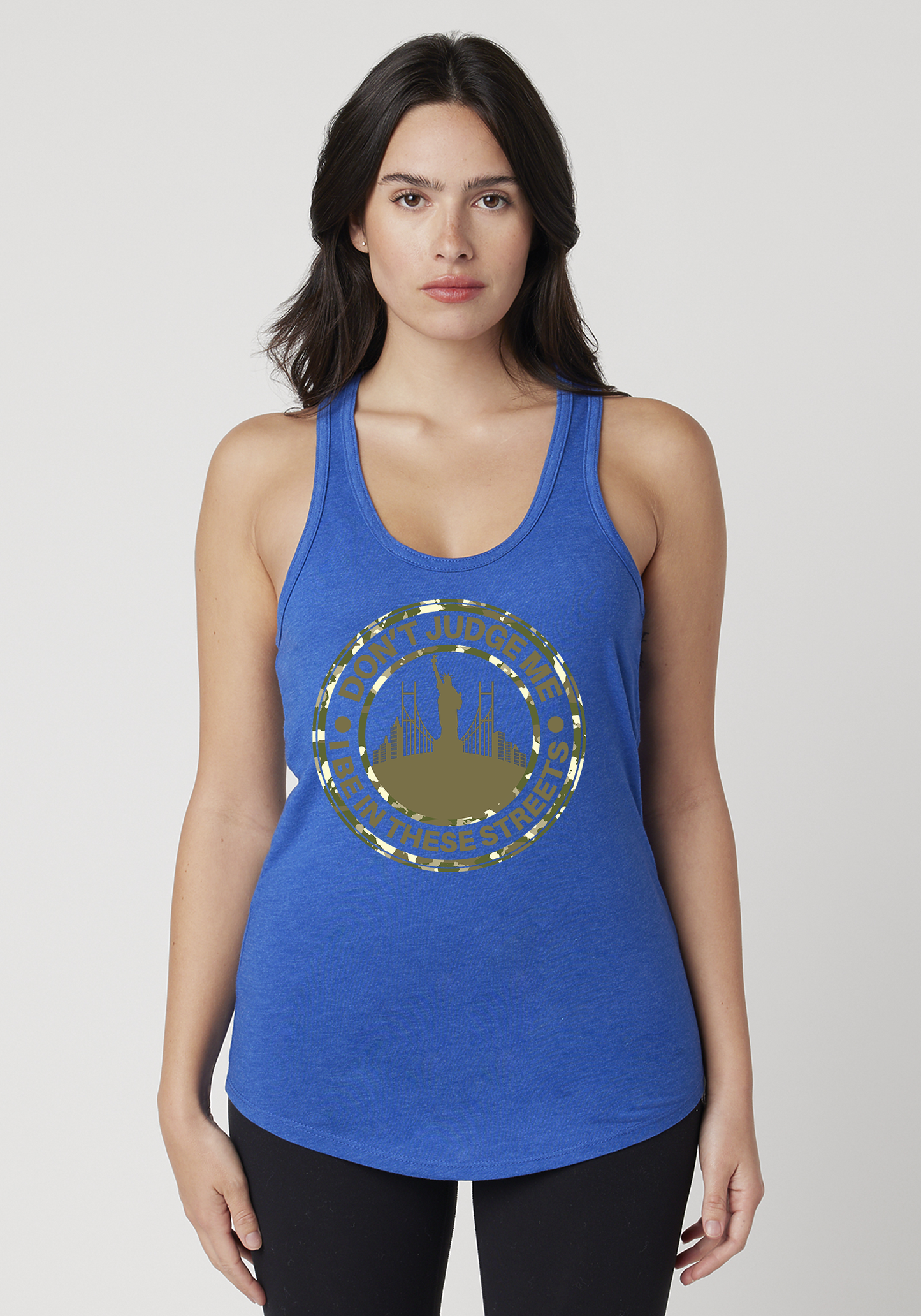 Royal Heather Women's Racerback Tank - The City