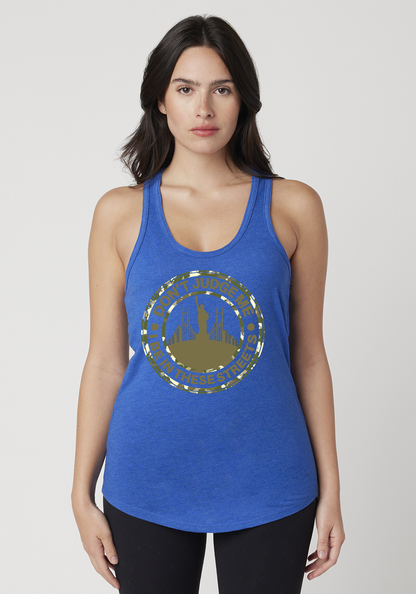 Royal Heather Women's Racerback Tank - The City