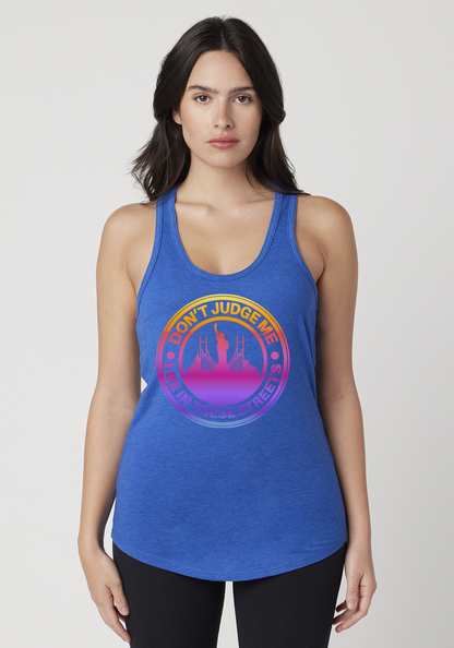 Royal Heather Women's Racerback Tank - The City
