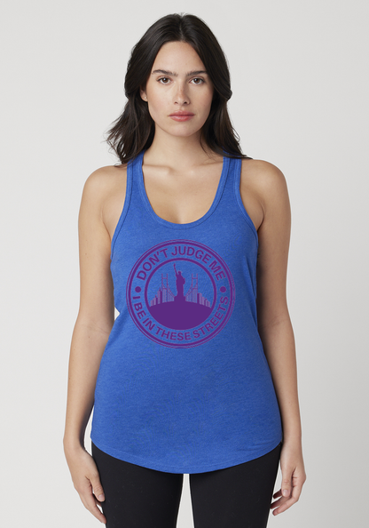 Royal Heather Women's Racerback Tank - The City