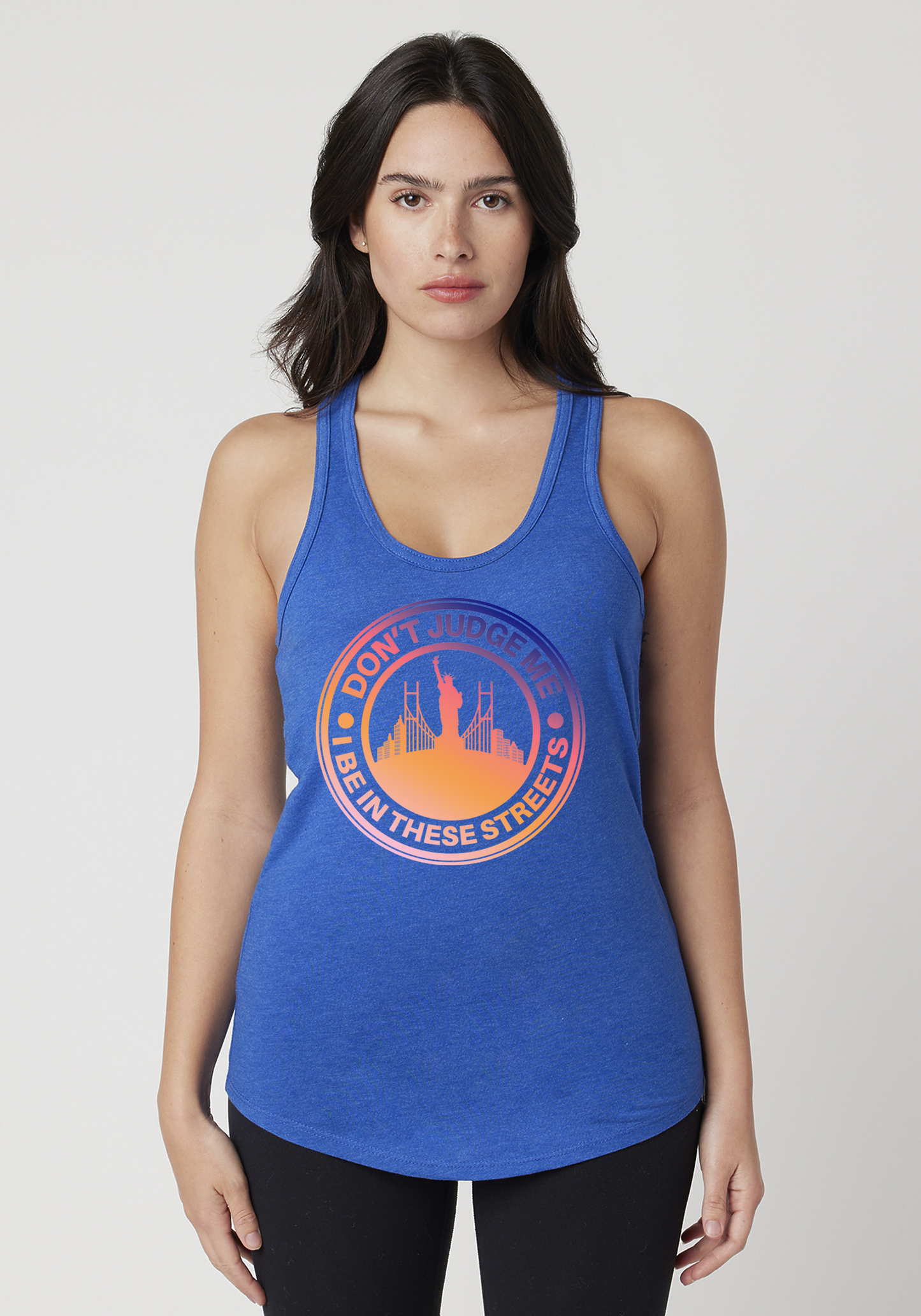 Royal Heather Women's Racerback Tank - The City