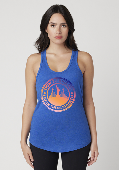 Royal Heather Women's Racerback Tank - The City