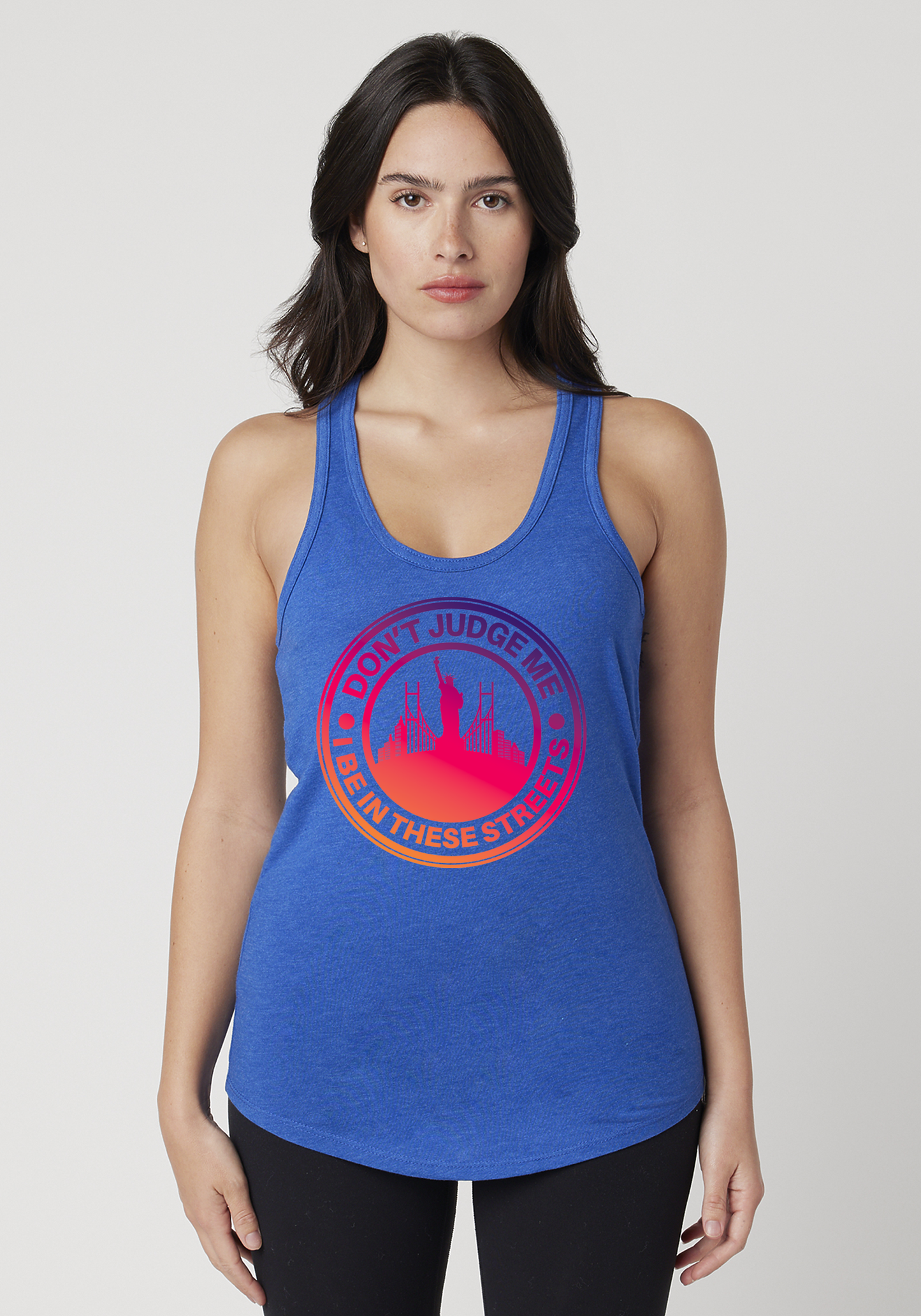 Royal Heather Women's Racerback Tank - The City