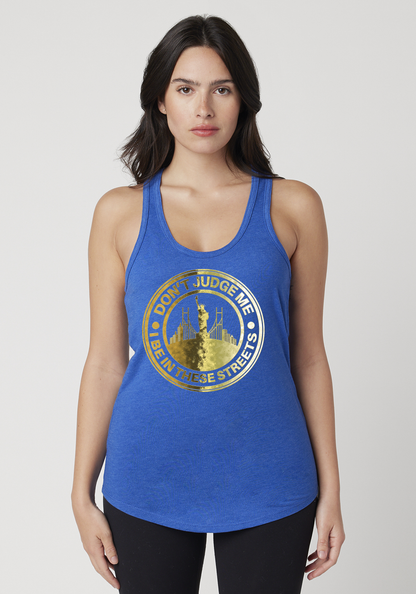 Royal Heather Women's Racerback Tank - The City