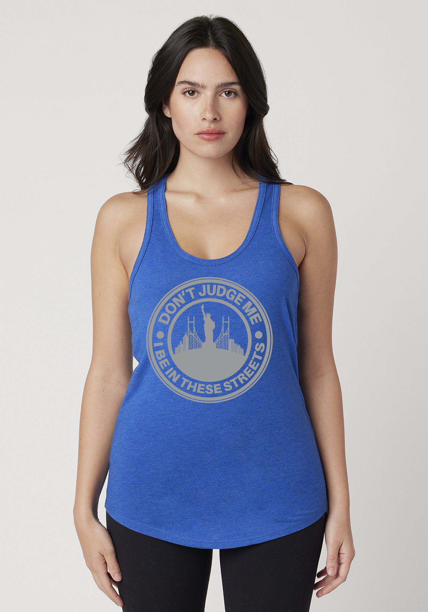 Royal Heather Women's Racerback Tank - The City