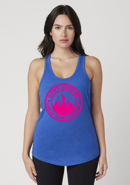 Royal Heather Women's Racerback Tank - The City