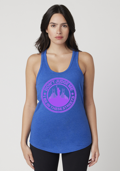 Royal Heather Women's Racerback Tank - The City