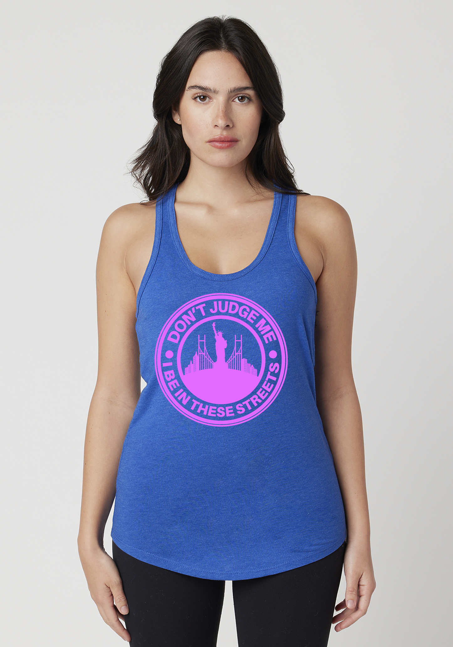 Royal Heather Women's Racerback Tank - The City