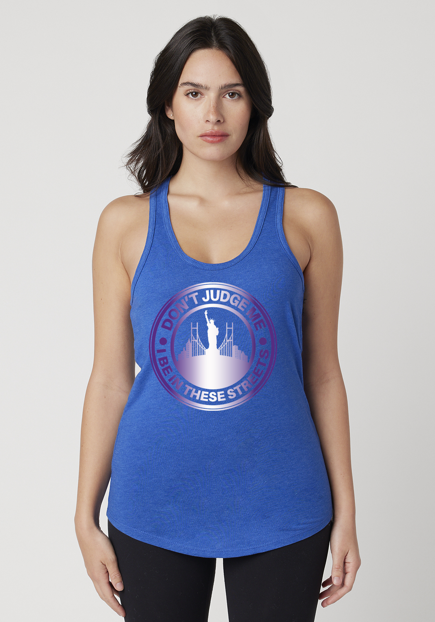 Royal Heather Women's Racerback Tank - The City