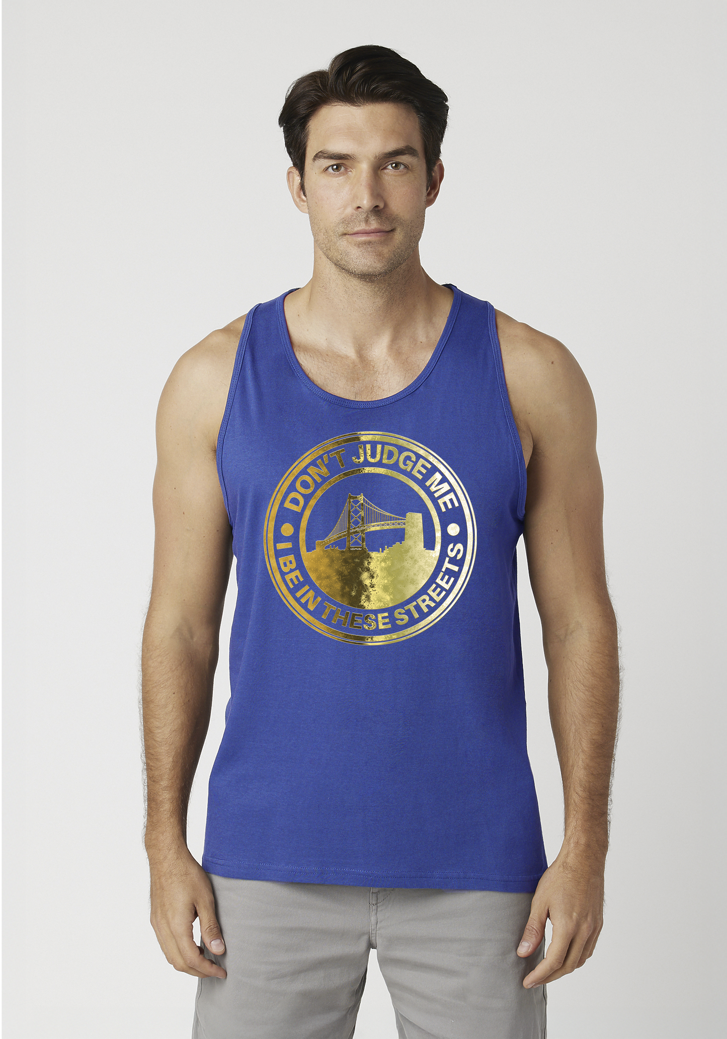 Royal Blue Men's Tank Top - The Town
