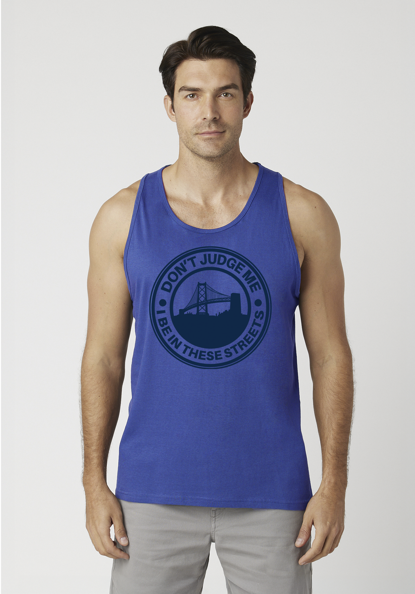 Royal Blue Men's Tank Top - The Town